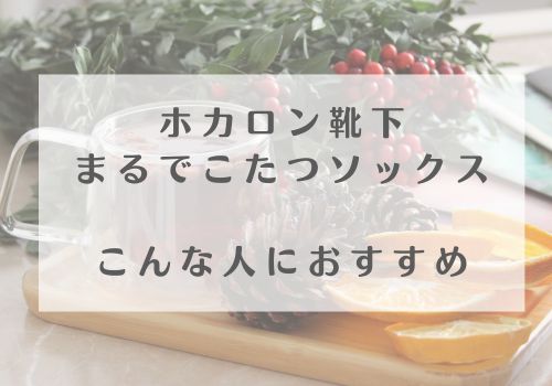 確認!ホカロン靴下とまるでこたつソックスはこんな人におすすめ